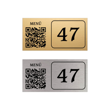QR Menü Metal Masa Numarası 2